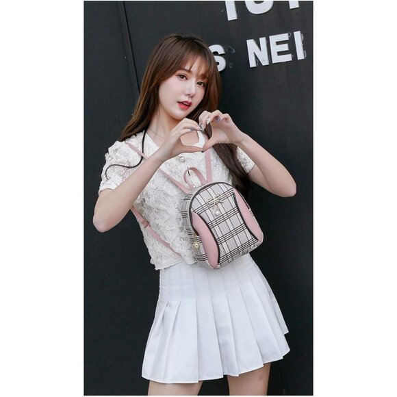 New Women Small Backpack Purse, Lightweight Crossbody Wallet Bag - Pink 3 - Picture 8 of 8